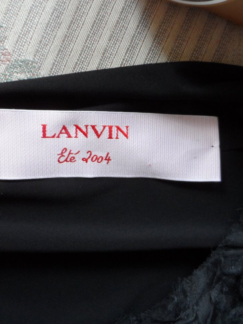 Lanvin Été 2004 Black Silk Rosette Sheath Dress Size FR 40 US 8 - Picture 16 of 16